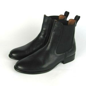 Frye Black Leather Ankle Boots